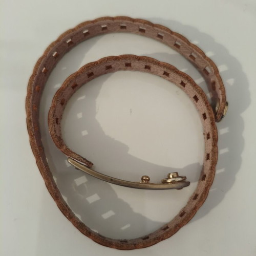 Estée Lauder x Dukas Pink Ribbon 2017 bracelet used, pink leather