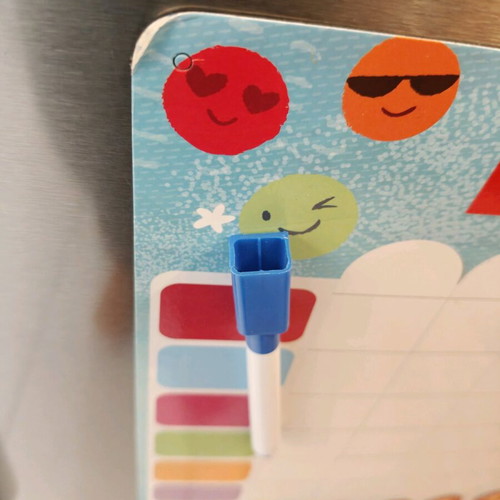 Magnetic reward chart used with 57-piece educational set