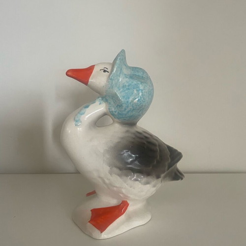 Porcelain duck like new for children's room or cottage decor