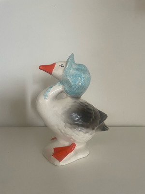 Porcelain duck like new for children's room or cottage decor