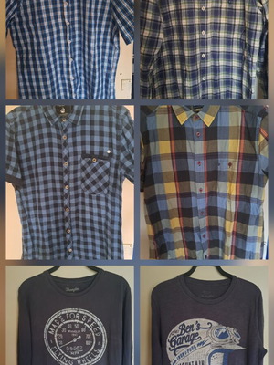 Men's and Teen Shirts Pack size M like new, cotton, multicolor