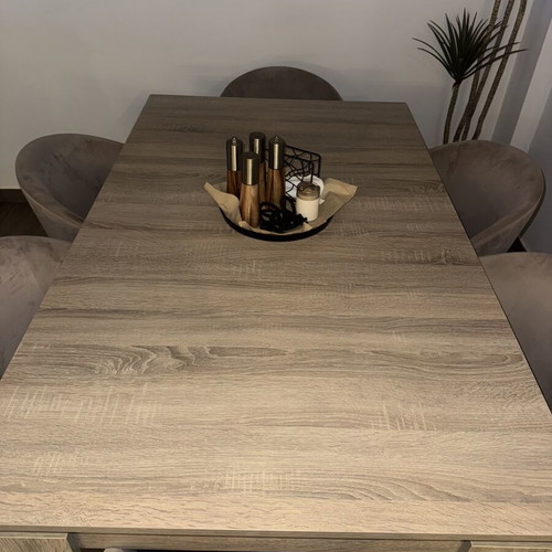 Dining table used, very sturdy, marble bought, without chairs