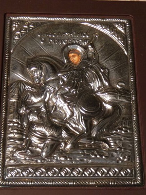 Silver icon Saint Demetrios the Myrrh-streamer 925, Slevori, new