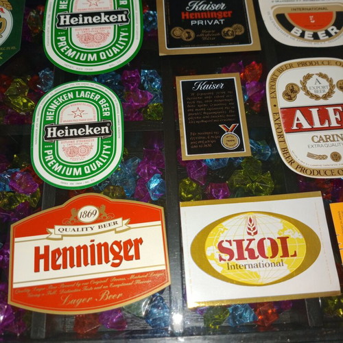 Vintage Beer Label Collection, 18 Pieces, Mint Condition
