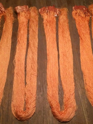 4 x STRING/CROSIA CURTAINS ORANGE