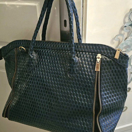 Borse in Pelle handbag blue leather like new