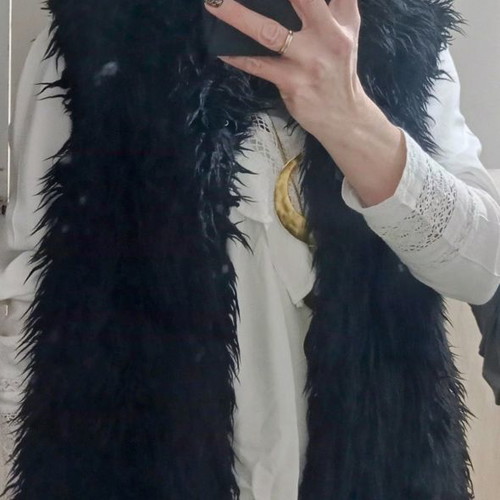 Milo Coats vest with synthetic black fur