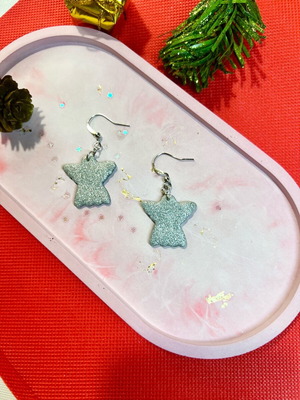 Handmade angel earrings new, polymer clay and steel