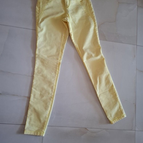 Yellow denim pants size 36 Small like new