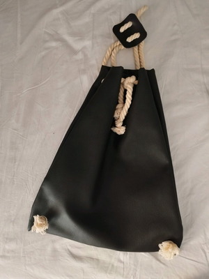 Handmade black backpack bag like new