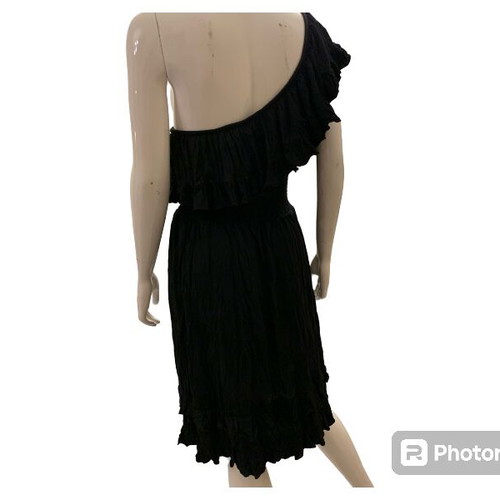 Juicy Couture black one shoulder dress like new, size L