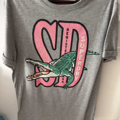 Superdry T-shirt used, grey, size M