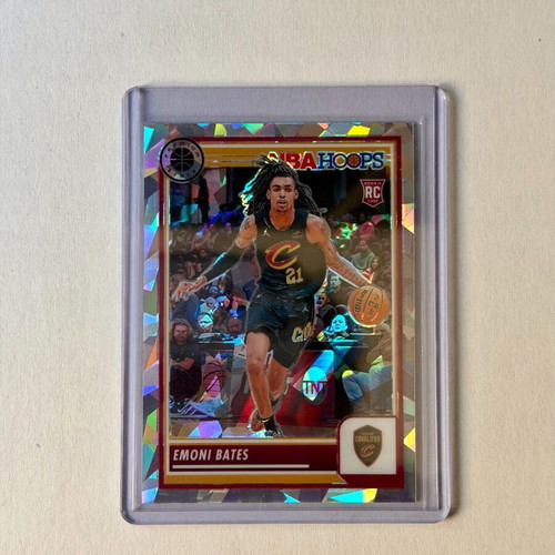 Panini NBA Hoops Premium Emoni Bates Rookie RC Silver Ice Prizm SP card new