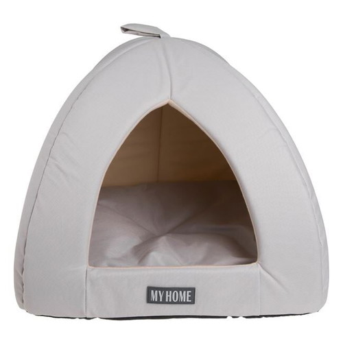 My Home pet bed nest with pillow, beige 45x45x40 cm
