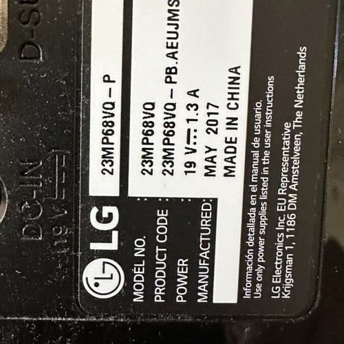 LG 23MP68VQ-P 23" IPS FHD Monitor used, ideal for gaming and work