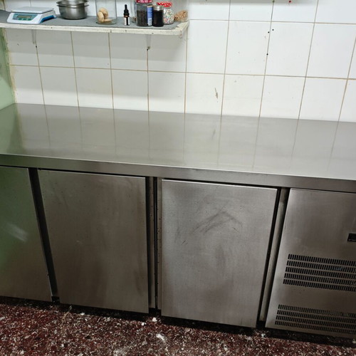 Professional kitchen refrigerators used, salad fridge 1.80x0.70 and counter fridge 1.90x0.70