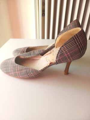 Stiletto grey and pink heels size 38 like new