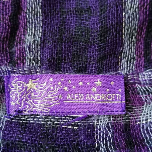 Alexi Andriotti scarf pashmina with fringes 180 x 68 cm like new, viscose
