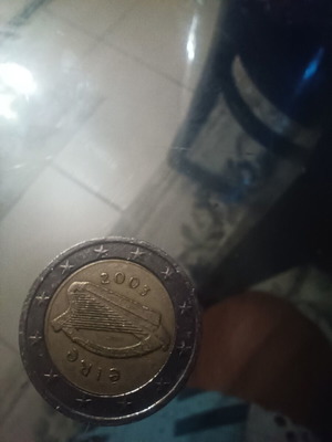 Ireland 2 euro coin used, normal circulation 2003