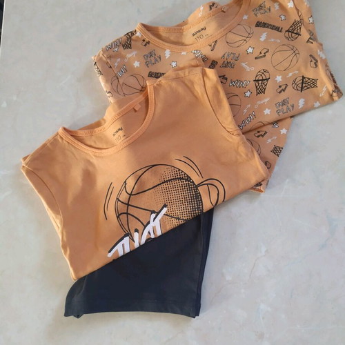 Sinsay kids pajamas set like new, 4-5 years, black and orange