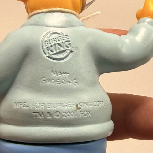 The Simpsons Grandpa 2001 Burger King vintage toy UK exclusive used