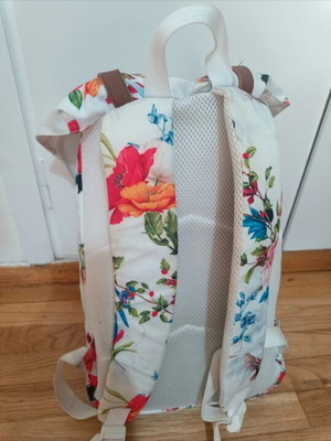 Funky Buddha floral backpack used with large space and clip button