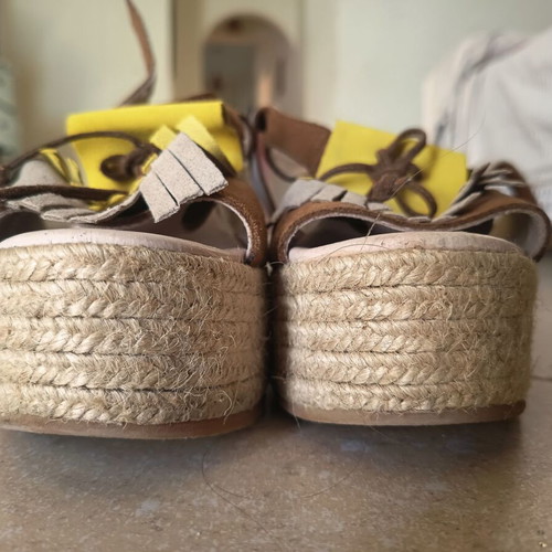 Viguera espadrilles with heel size 37 like new, multicolor