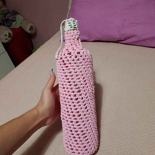 Handmade decorative glass bottle, new