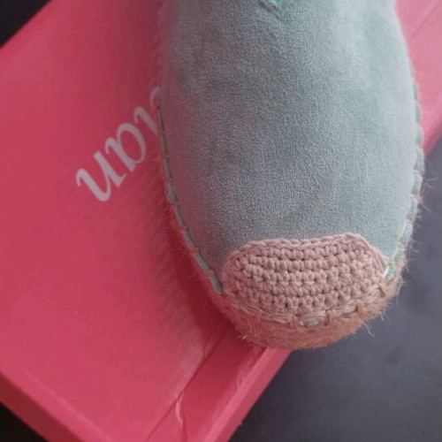 Espadrilles size 39 like new, suede green pistachio-beraman