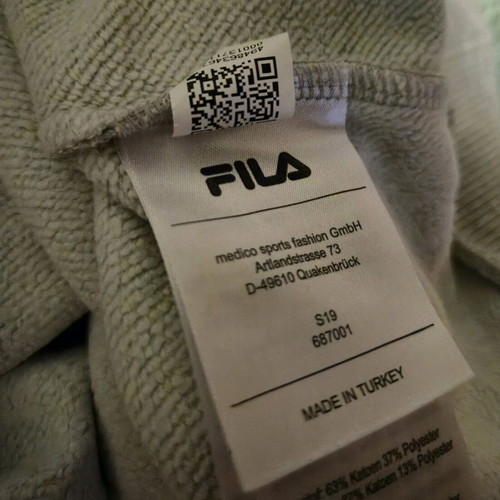 Fila hoodie XL like new, white and grey
