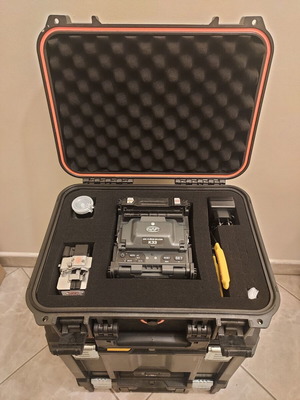UCL Swift K33 fusion splicer with aftermarket cleaver and stripper