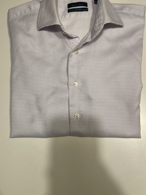 Zara men's shirt XL like new, lilac check 100% cotton