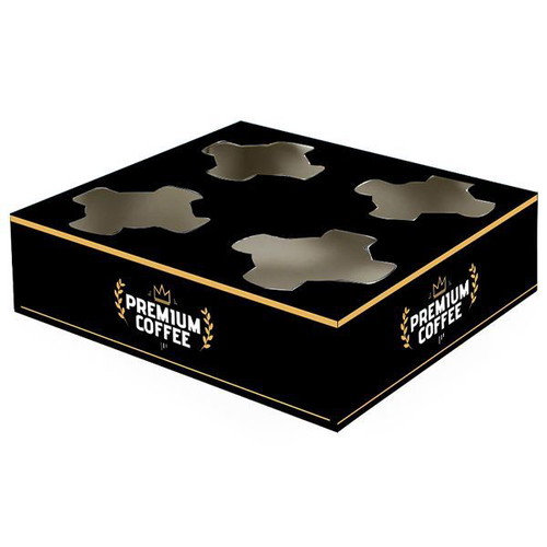 Cup holder 4 positions new, pack of 50 Premium Coffee Gold Easy Open