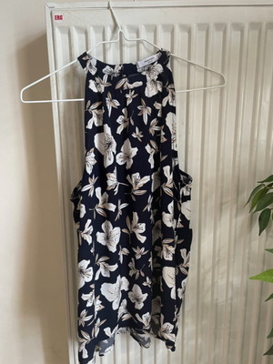 Summer top Mango used, size M, beige and blue