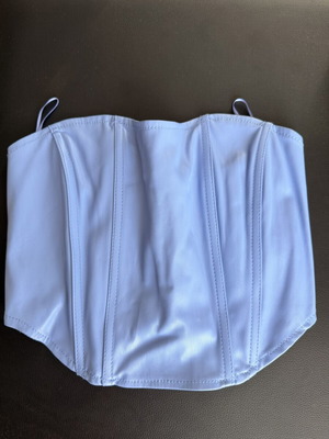 Blue open corset top Bershka size S, like new