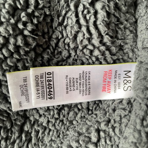 Marks & Spencer vest with padded lining and faux fur used, size 110 cm