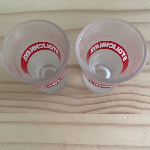 Stolichnaya shot glasses used, set of 2