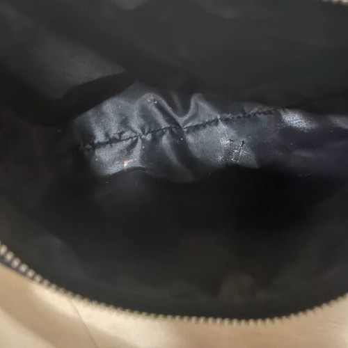 Bershka shoulder bag used, black with silver details and chain