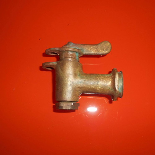 Old brass tap used with lock attachment option