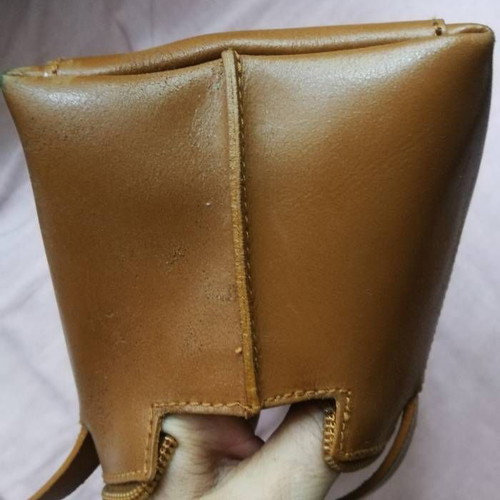 Mazzini vintage 90s leather shoulder bag used, brown