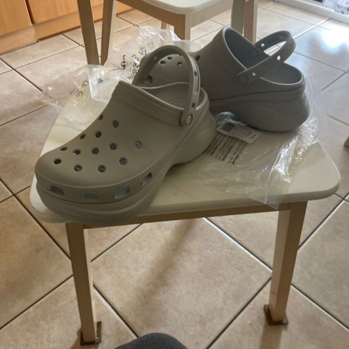 Crocs clogs, grey, size 40, new with tags