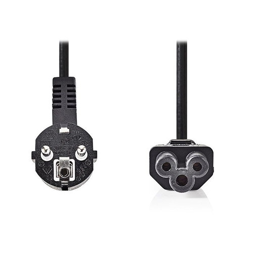 Schuko Power Cable Male 90° to IEC-320-C5 2m NEDIS CEGT10100BK20