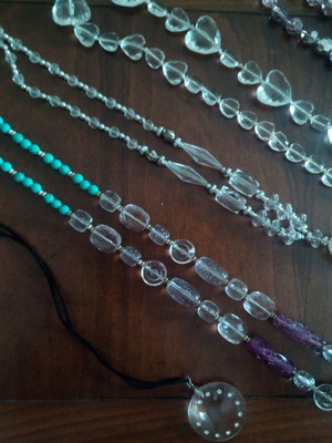 Σετ 5 κολιέ ακρυλικά μεταχειρισμένα, faux bijoux