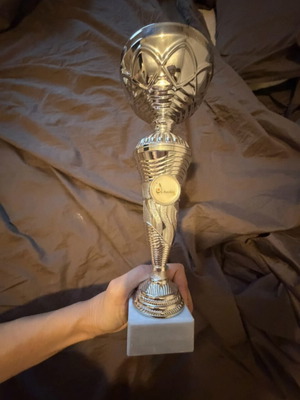 Silver Award Trophy with Marble Base New