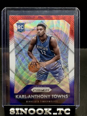 2015-16 Panini Prizm Rookies Red White & Blue Karl-Anthony Towns RC #328