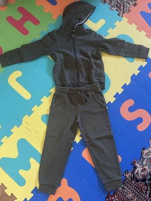 Mothercare tracksuit with hoodie, green, size 110 cm, 4 years