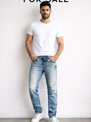 Edward Jeans men's jeans used, blue faded, size XL