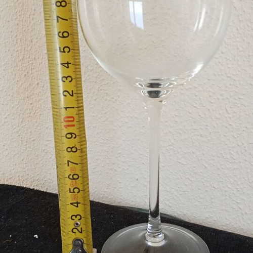 Set of 6 Domus handblown water glasses, height 25 cm, new