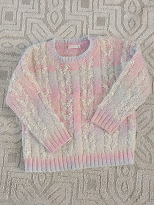 Knitted sweater for 8 years like new, pink