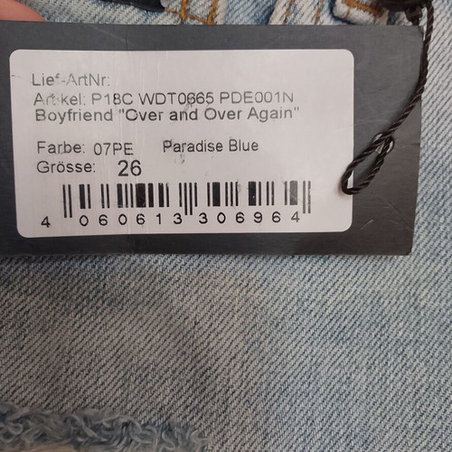 Philipp Plein Boyfriend Cut Jeans Over and Over Again new, Paradise Blue